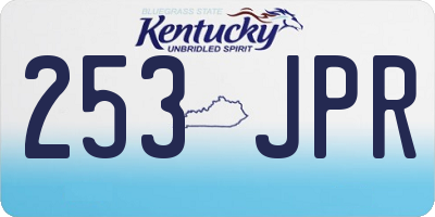 KY license plate 253JPR