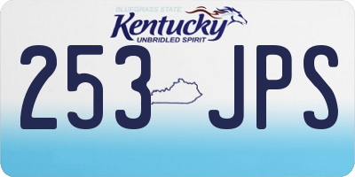 KY license plate 253JPS