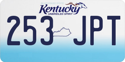 KY license plate 253JPT
