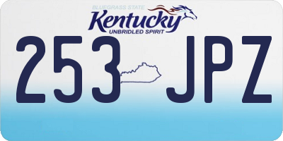 KY license plate 253JPZ