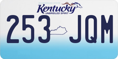 KY license plate 253JQM