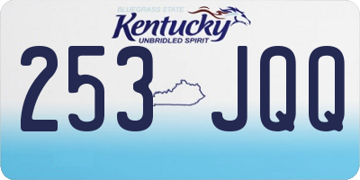 KY license plate 253JQQ