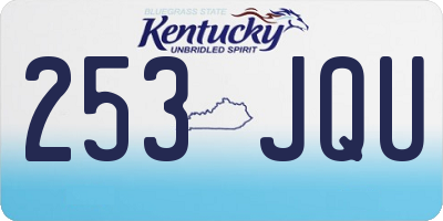 KY license plate 253JQU