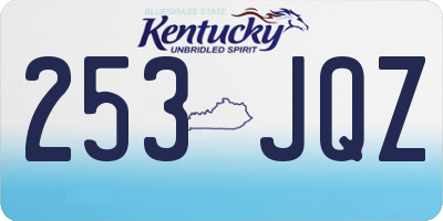 KY license plate 253JQZ