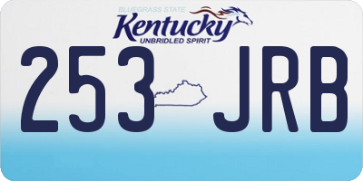 KY license plate 253JRB