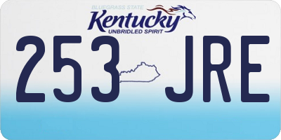 KY license plate 253JRE