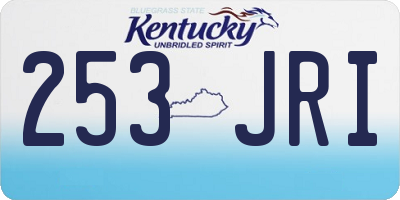 KY license plate 253JRI
