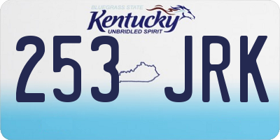 KY license plate 253JRK