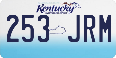 KY license plate 253JRM