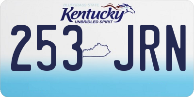 KY license plate 253JRN