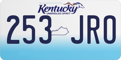 KY license plate 253JRO