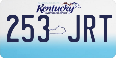 KY license plate 253JRT