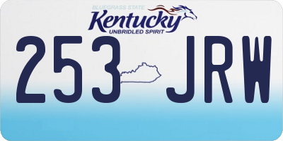 KY license plate 253JRW