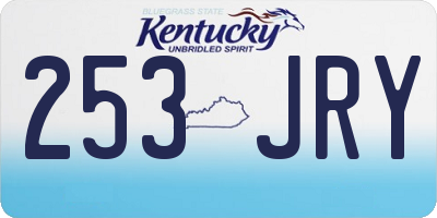 KY license plate 253JRY