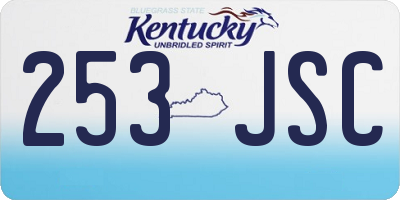 KY license plate 253JSC