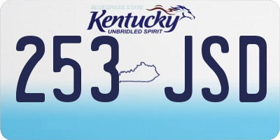 KY license plate 253JSD