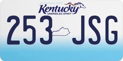 KY license plate 253JSG