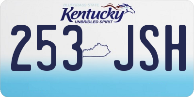 KY license plate 253JSH