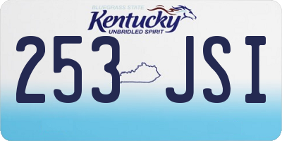 KY license plate 253JSI