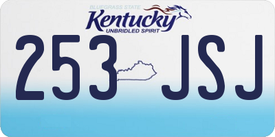 KY license plate 253JSJ