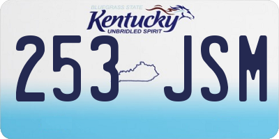 KY license plate 253JSM