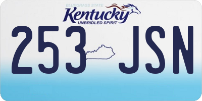 KY license plate 253JSN