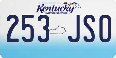 KY license plate 253JSO