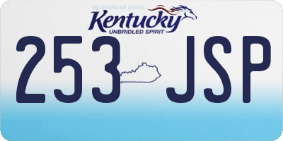 KY license plate 253JSP