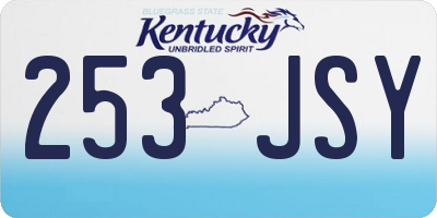 KY license plate 253JSY