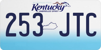KY license plate 253JTC