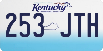 KY license plate 253JTH