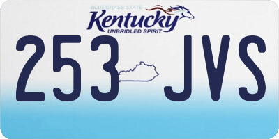 KY license plate 253JVS