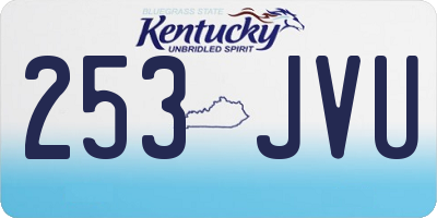 KY license plate 253JVU