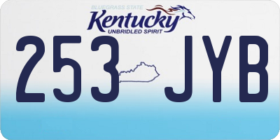 KY license plate 253JYB