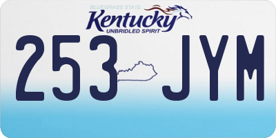 KY license plate 253JYM