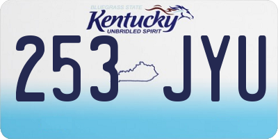 KY license plate 253JYU