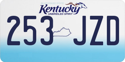 KY license plate 253JZD