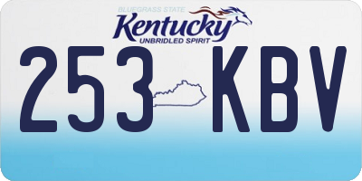 KY license plate 253KBV