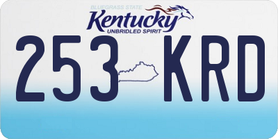 KY license plate 253KRD