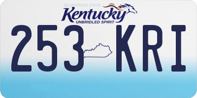 KY license plate 253KRI