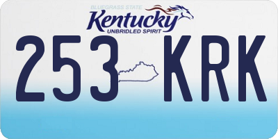 KY license plate 253KRK