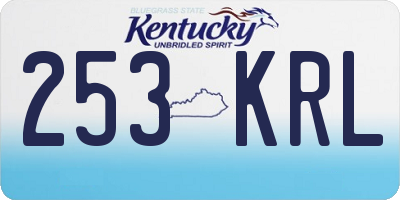 KY license plate 253KRL