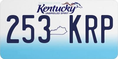 KY license plate 253KRP