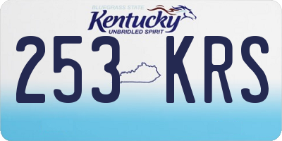 KY license plate 253KRS