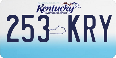 KY license plate 253KRY