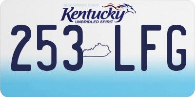 KY license plate 253LFG