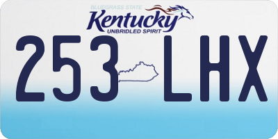 KY license plate 253LHX