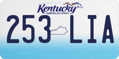KY license plate 253LIA