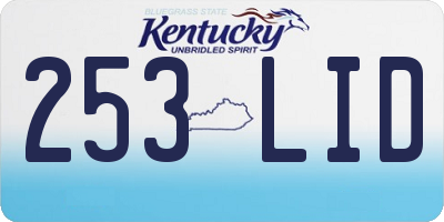 KY license plate 253LID