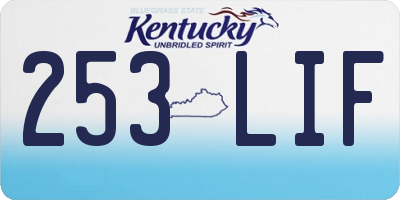 KY license plate 253LIF
